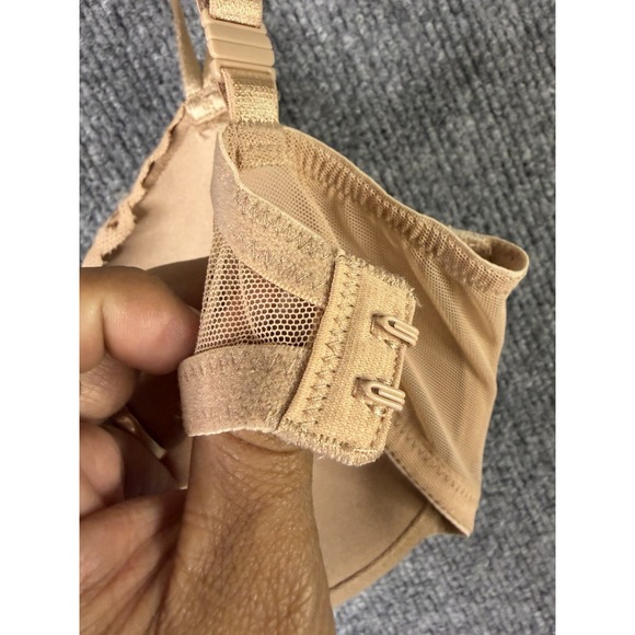 Victoria's Secret 34D Demi‎ Bra Nude Floral Lace Underwire Lined Beige - Picture 9 of 10